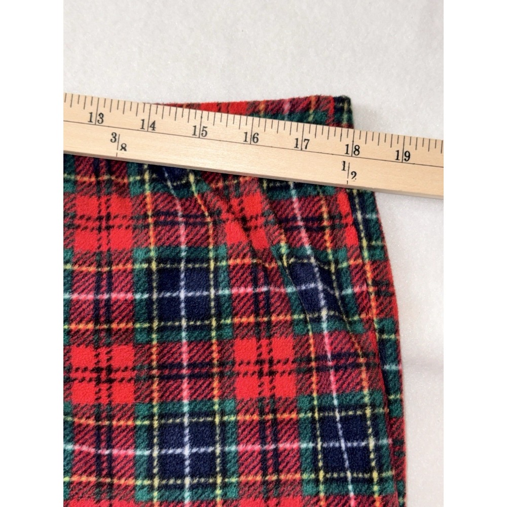 Lauren by Ralph Lauren Women's Red 2-PC Plaid Flannel Pajama Set Size L Crest - Picture 10 of 14